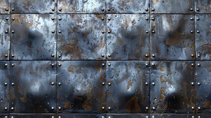 Wall Mural - Metal texture background. Generative AI
