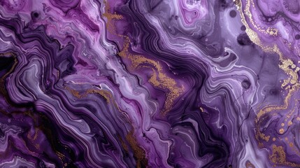 Canvas Print - Purple marble background. Generative AI