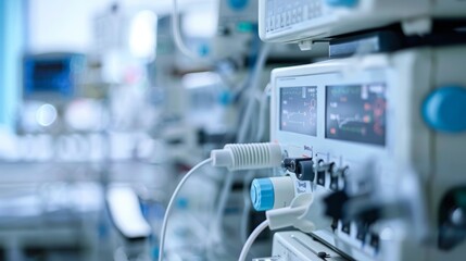Leinwandbilder - A room packed with various machines and interconnected wires, creating a complex network of technology and functionality.