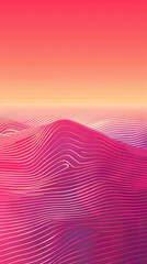 Wall Mural - A vibrant pink gradient background with horizontal waves