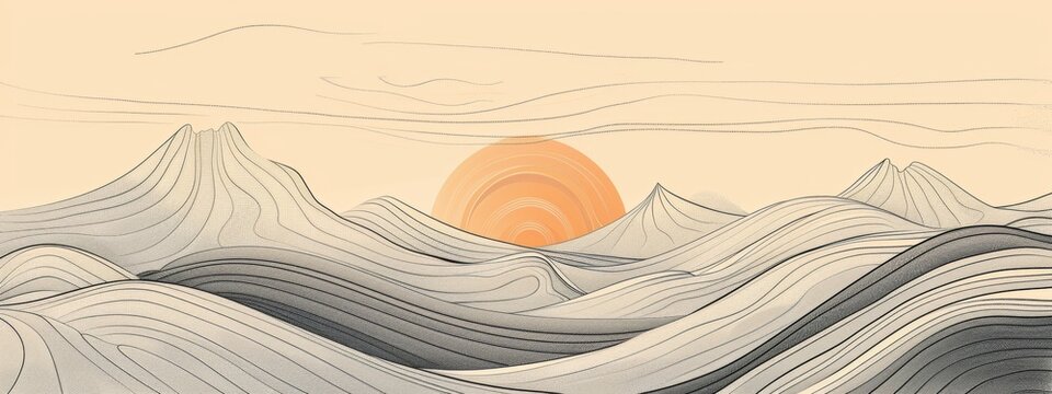 Abstract line art compositions representing the concept of journey and exploration.