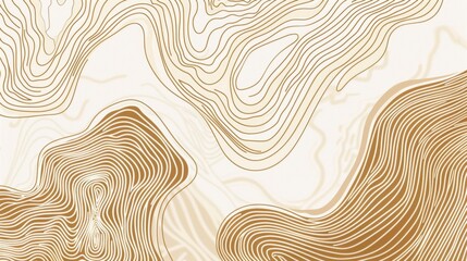 Fototapete - Abstract line art patterns inspired by nature, perfect for background images on a travel blog.