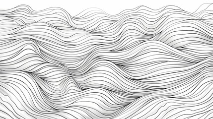 Fototapete - Abstract line art patterns inspired by nature, perfect for background images on a travel blog.