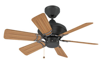 Poster - ceiling fan, 3d rendering isolated on transparent background