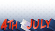 4th of July, Independence day USA patriotic banner, greeting poster, card,  background, web, cover, label, flyer, layout. America Victory Day print holiday information, party, celebration