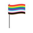 Vector flat new lgbtq flag isolated on white background