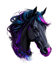 Naklejka na meble Mysterious horse t-shirt design