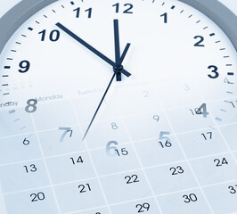 Wall Mural - clock and calendar