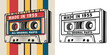 © NHL Studio - 2024 cassette tape old school retro vintage vector design, made in 1955