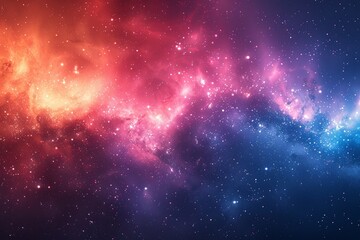 Poster - Colorful galaxy with stars are scattered throughout the image