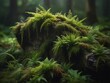 Stunning macro photo of moss covered rocks