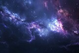 Fototapeta  - Stunning Cosmic Display with Blue and Purple Galaxy