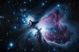 Fototapeta  - Stunning Cosmic Nebula with Bright Stars and Vivid Colors