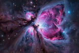 Fototapeta  - Stunning Star-Filled Nebula Brightens the Cosmic Landscape
