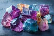 Vibrant Collection of Multi-Colored Fluorite Crystals