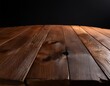 Dramatic Wooden Table Texture with Dark Abstract Background