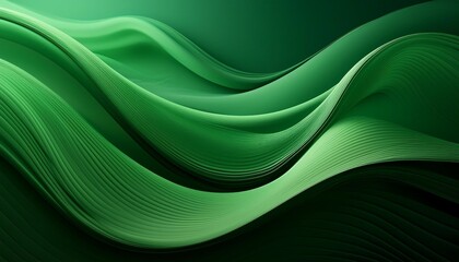 Wall Mural - green abstract wave background