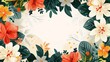 © abangaboy - A vibrant floral frame with a tropical feel