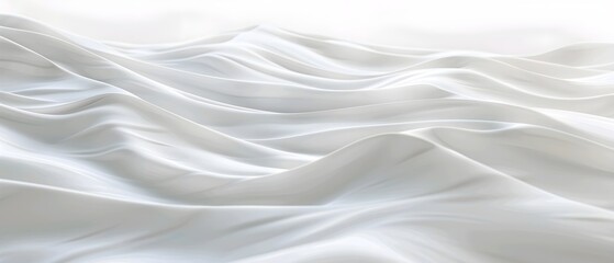 Poster - Abstract white background with smooth wavy lines, elegant and modern design for a presentation or banner, high resolution. 