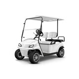 Fototapeta  - An image of a White Golf Cart isolated on a white background