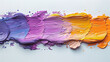 Pale violet, pale purple, pale pink and yellow strokes of paint on white background.