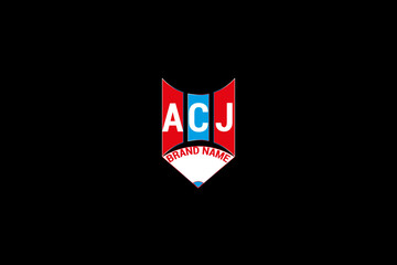 Wall Mural - ACJ letter logo vector design, ACJ simple and modern logo. ACJ luxurious alphabet design