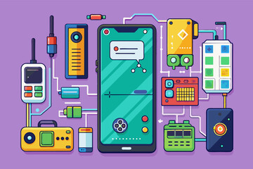Poster - A modular phone with interchangeable components for customized functionality.