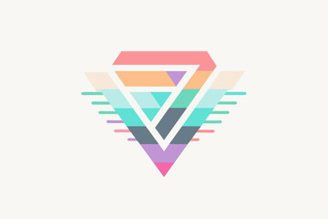 Aufkleber - Glass logo with a glitch effect