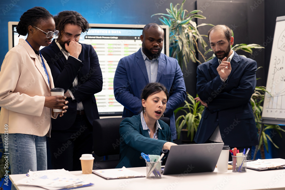 Angry Projectleader Corporate employees enduring verbal abuse from their team leader ...