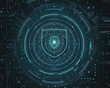 Cyber Protection Shield: High-Tech Security Illustration