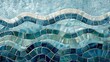 © Justlight - Mosaiclike patterns in cool ocean tones mirroring the intricate and everchanging nature of waves..