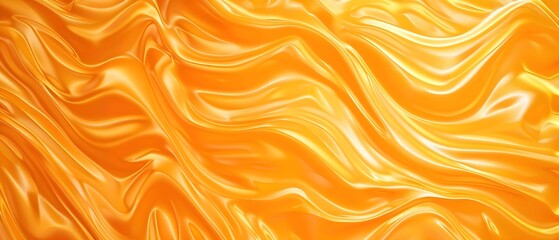 Poster - Abstract orange color texture background with smooth wavy lines, elegant and modern design for a presentation or banner. 