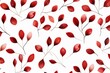 Abstract pattern background with red tree leaves. Watercolor style