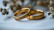 © Loki Studio - Golden wedding rings with love engraving