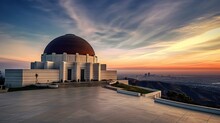 Depiction Of The Griffith Observatory In Los Angeles, Park
