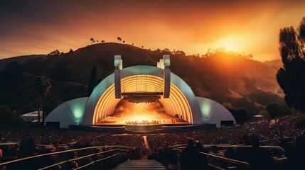 Wall Mural - depiction of the hollywood bowl in los angeles