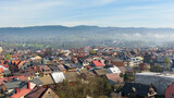 Fototapeta Londyn - Panoramic view of the rooftops of Nowy Targ