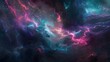 © Loki Stock - Captivating cosmic spectacle of vibrant nebula colors in deep space background