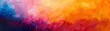 Colorful abstract landscape with vibrant flowing layers resembling mountain ranges and skies, wide banner