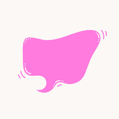 Poster - Vector hand drawn funny speech bubble shape. Communication icon. Background for quotes, chats, messages.