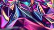 Modern 3D backdrop with moving holographic neon geometrical wavy pattern—a blend of technology and art. Perfect for backgrounds, banners, wallpapers, posters, and covers.
