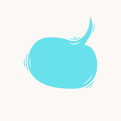 Poster - Vector hand drawn funny speech bubble shape. Communication icon. Background for quotes, chats, messages.