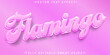 © HUMA - Cartoon Cute Pink Flamingo Vector Fully Editable Smart Object Text Effect