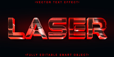 Poster - Laser Vector Fully Editable Smart Object Text Effect