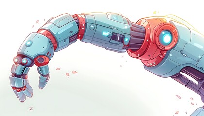 Aufkleber - Highlights the speed and efficiency of robotic arm movements