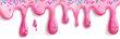 © ink drop - Pink icing sauce dripping down with colorful sprinkles