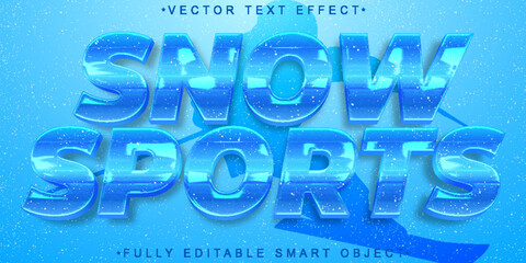 Poster - Snow Sports Vector Fully Editable Smart Object Text Effect
