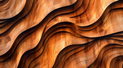 Wood artwork background – abstract wood texture with wave design forming a stylish harmonic background
