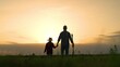 boy son child father tree shovel plant farmer gardener field garden silhouette sunset family parenting happy, family working on field, son's first tree planting, paternal guidance, tree growing family