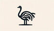 Ostrich emu icon logo